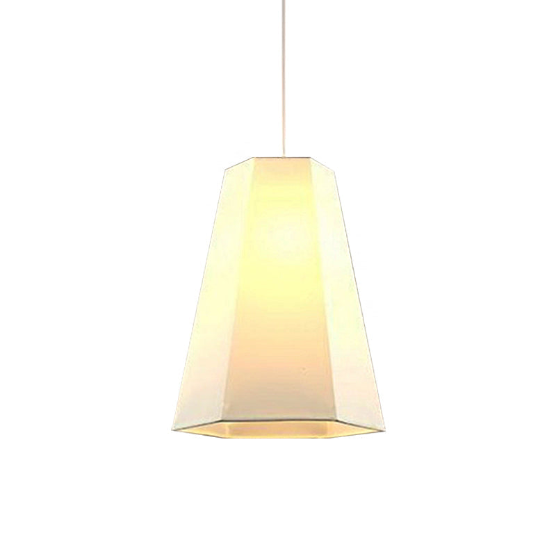 Tapered Fabric Hanging Light - Industrial Style Ceiling Pendant Fixture