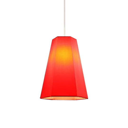 Tapered Fabric Hanging Light - Industrial Style Ceiling Pendant Fixture