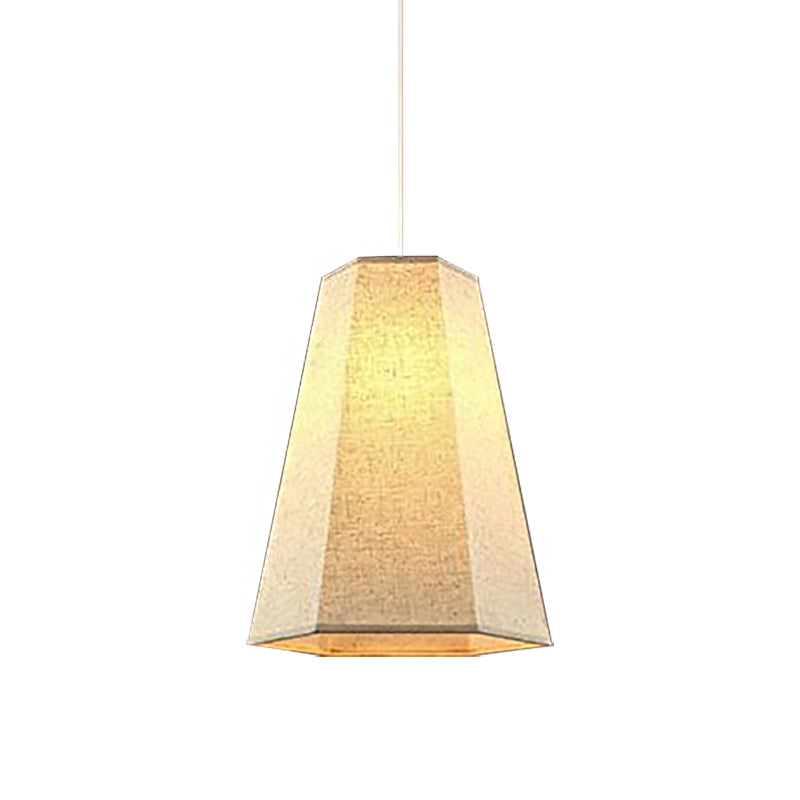 Tapered Fabric Hanging Light - Industrial Style Ceiling Pendant Fixture