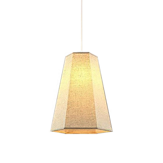 Tapered Fabric Hanging Light - Industrial Style Ceiling Pendant Fixture