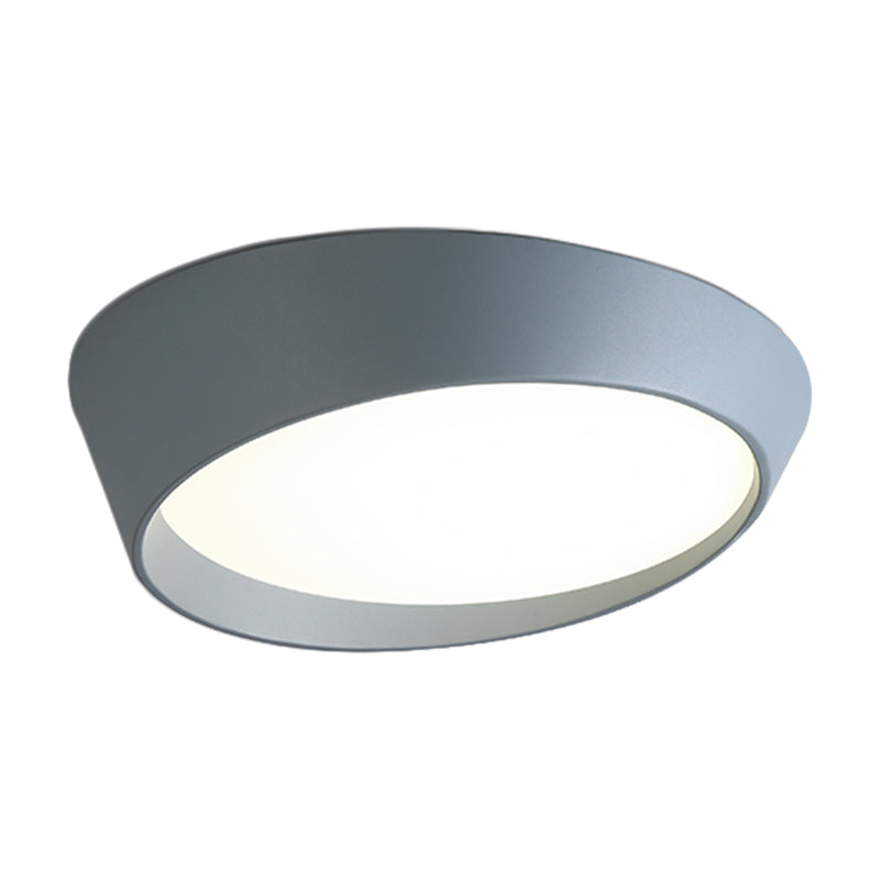 Nordic LED Round Ceiling Light Fixture - Acrylic Flush Mount Lamp for Bedroom in White/Grey/Green - 16"/19.5" Dia