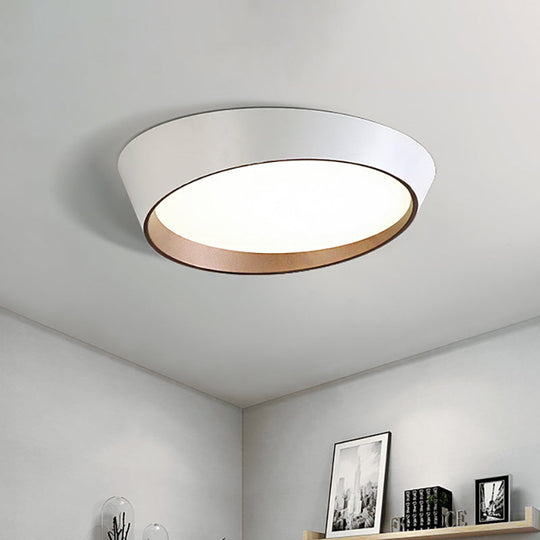 Nordic LED Round Ceiling Light Fixture - Acrylic Flush Mount Lamp for Bedroom in White/Grey/Green - 16"/19.5" Dia