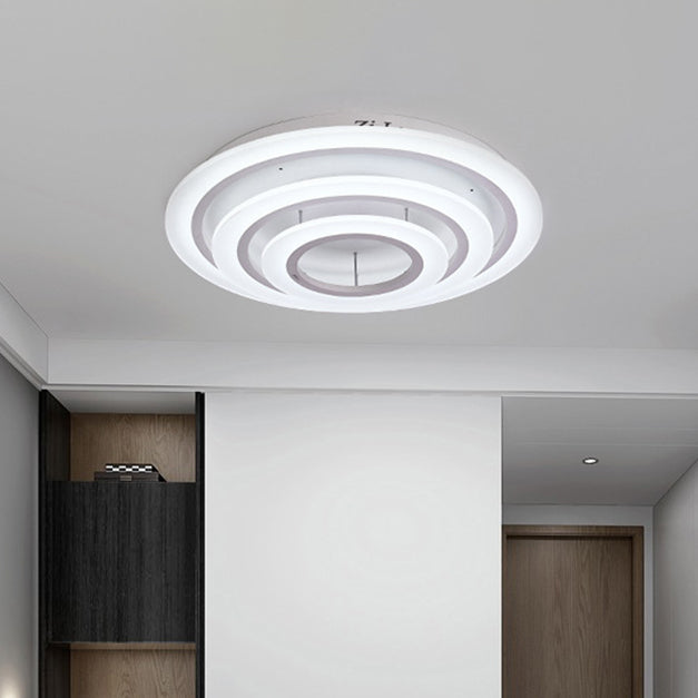 Minimalist Acrylic Flush Mount Led Ceiling Lamp - Multi-Layer 2/3/4-Head Warm/White Light 3 / White