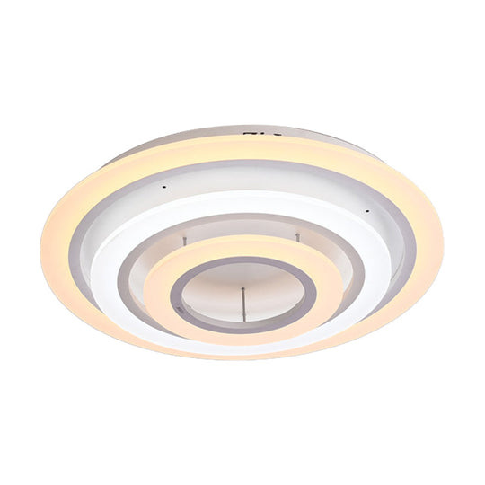 Minimalist Acrylic Flush Mount LED Ceiling Lamp - Multi-Layer, 2/3/4-Head, Warm/White Light