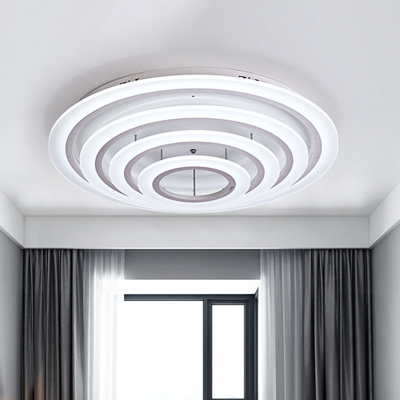 Minimalist Acrylic Flush Mount LED Ceiling Lamp - Multi-Layer, 2/3/4-Head, Warm/White Light