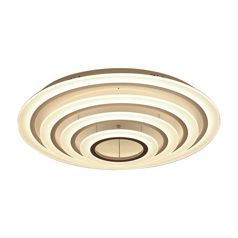 Minimalist Acrylic Flush Mount LED Ceiling Lamp - Multi-Layer, 2/3/4-Head, Warm/White Light