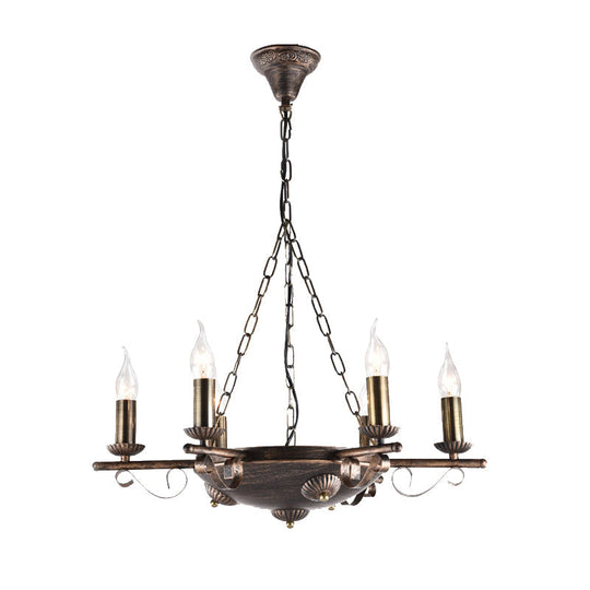 Antique Brass Metal Chandelier Pendant For Restaurant Ceiling