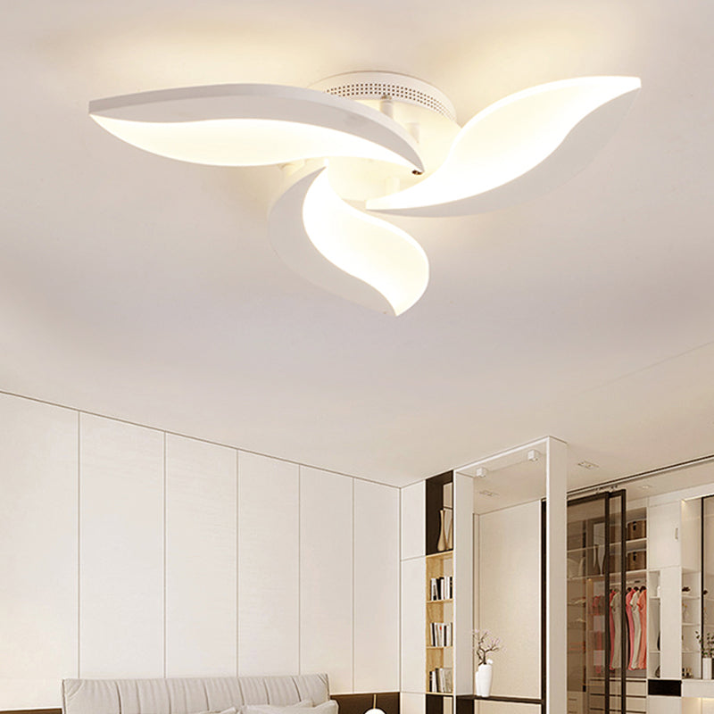 Contemporary Acrylic Flower Flush Mount Light: Led Ceiling Lighting Fixture With 3/5/9 Lights In