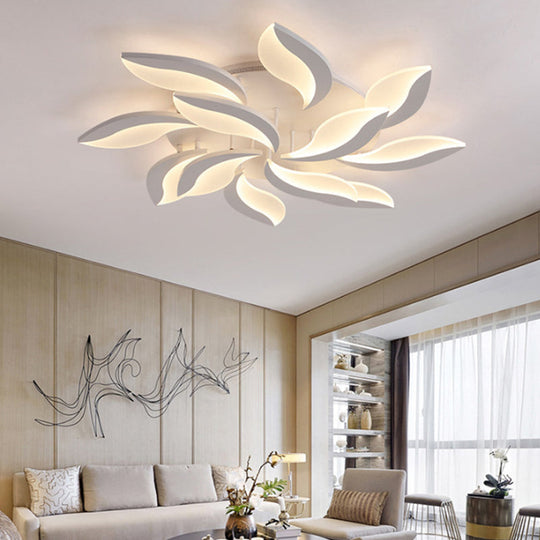 Contemporary Acrylic Flower Flush Mount Light: Led Ceiling Lighting Fixture With 3/5/9 Lights In