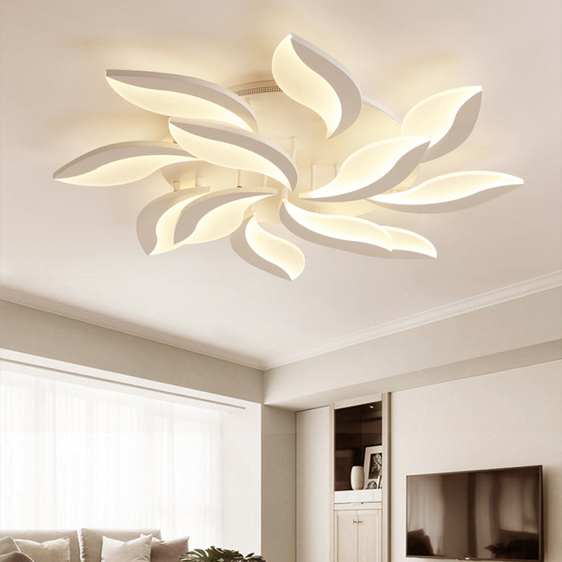 Contemporary Acrylic Flower Flush Mount Light: Led Ceiling Lighting Fixture With 3/5/9 Lights In