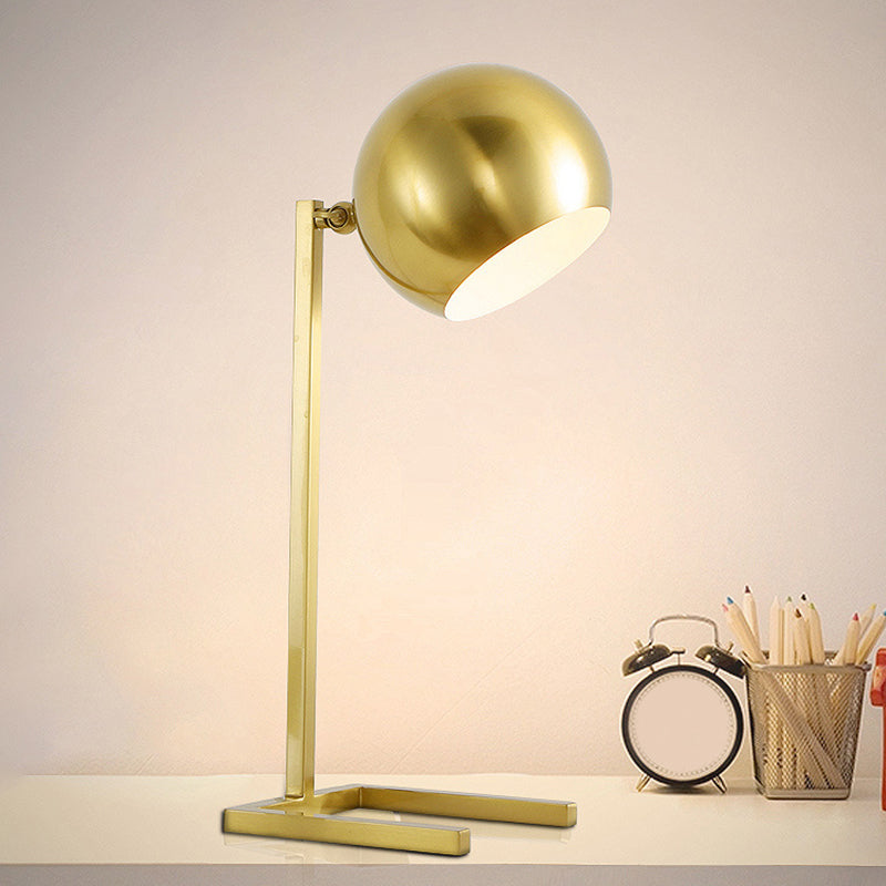 Traditional Gold Metallic Table Light For Study Room: Enhance Your Nightstand Lighting