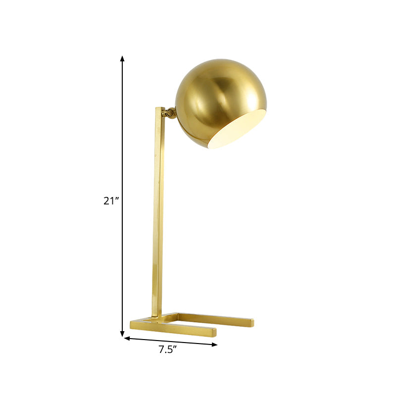 Traditional Gold Metallic Table Light For Study Room: Enhance Your Nightstand Lighting