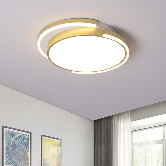 18"/22.5" Gold Metal LED Ceiling Flush Mount Light Fixture