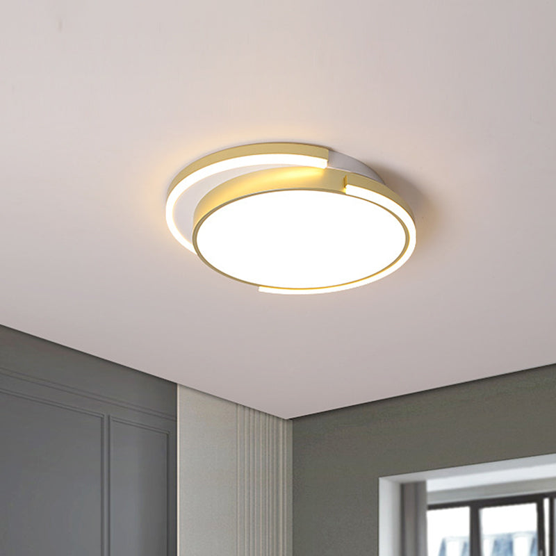 18"/22.5" Gold Metal LED Ceiling Flush Mount Light Fixture