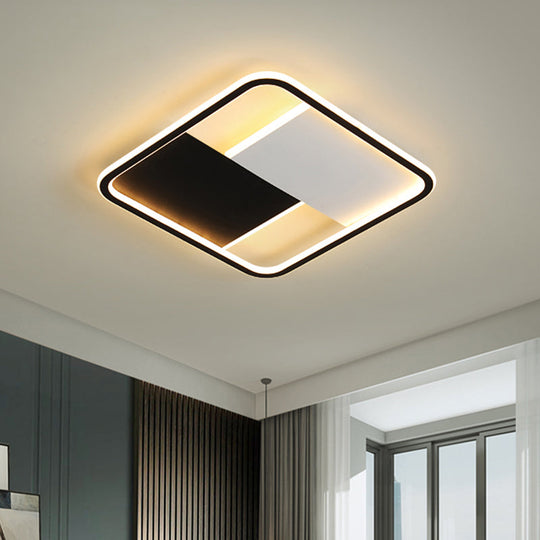 Modern Metal LED Flushmount Ceiling Light for Dining Room - Mosaic Square