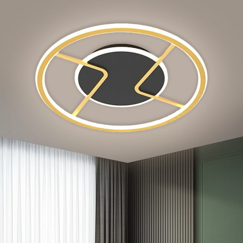 Minimalist Black Led Ceiling Light - 16/19.5 Width / 16