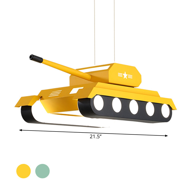 Colorful Tank Pendant Led Chandelier Light For Boys Bedroom