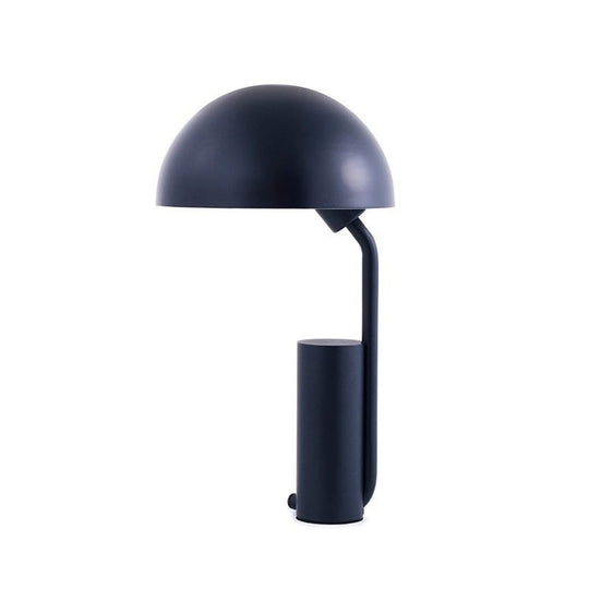 Modernist Dome Iron Night Task Lighting 1-Light Black/White/Pink Desk Light With Cylinder Base