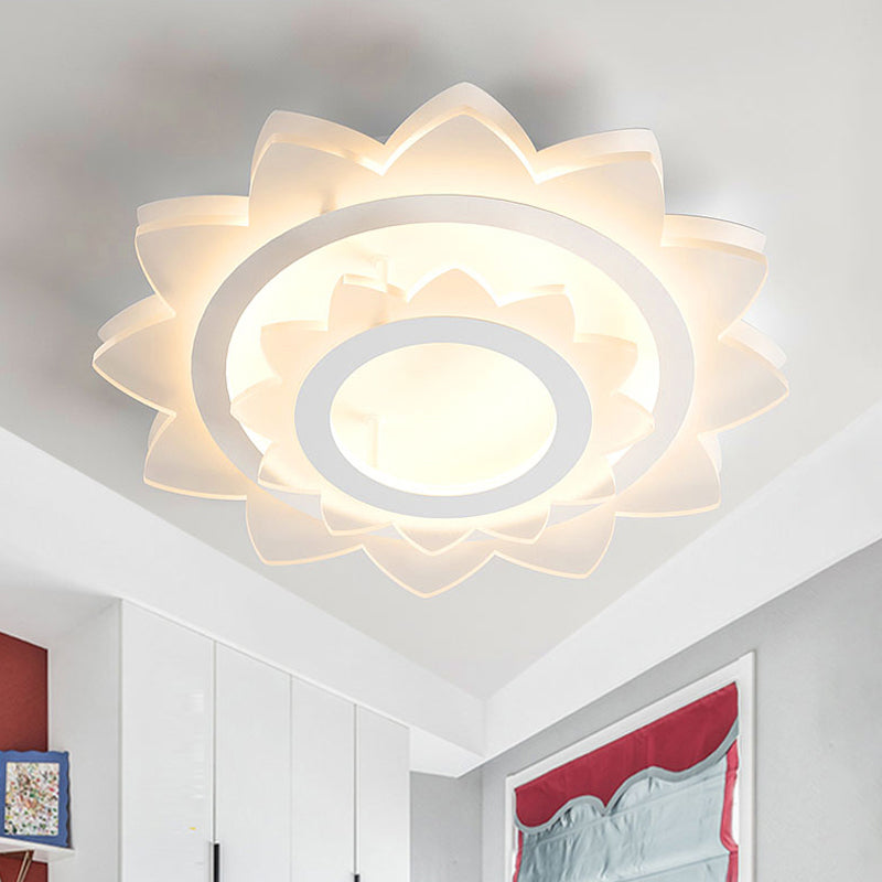 Acrylic LED Sunflower Flush Mount Light in Warm/White for a Simple and Stylish Look