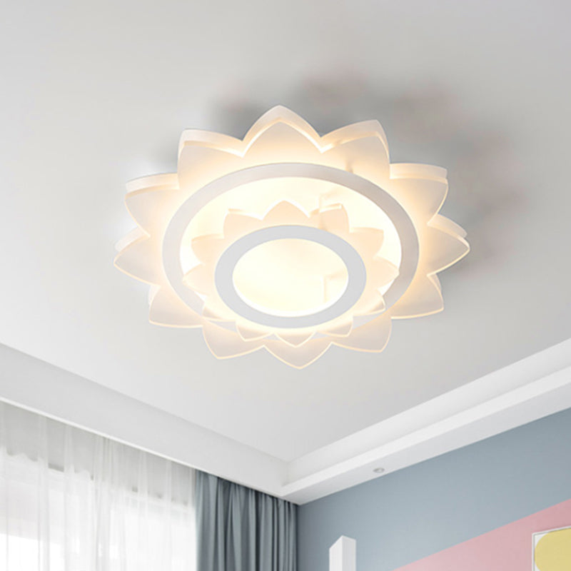 Acrylic LED Sunflower Flush Mount Light in Warm/White for a Simple and Stylish Look