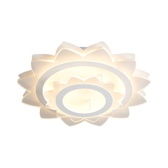 Acrylic LED Sunflower Flush Mount Light in Warm/White for a Simple and Stylish Look