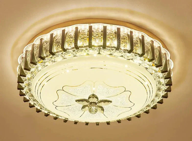 Black Luxury Crystal Bedroom Ceiling Lamp