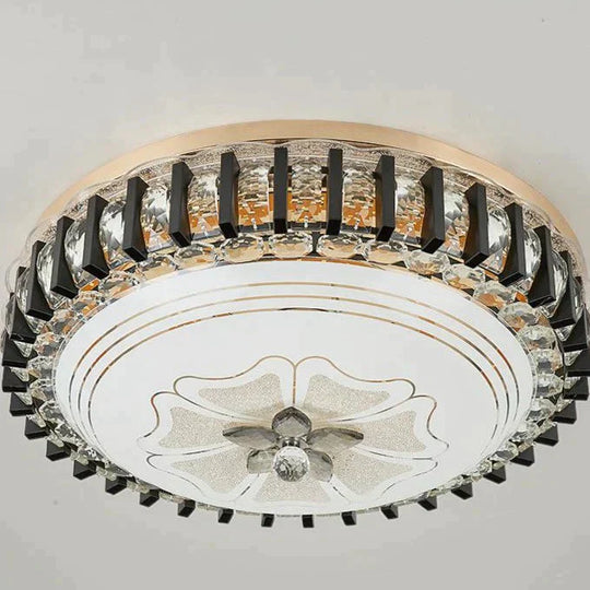 Black Luxury Crystal Bedroom Ceiling Lamp