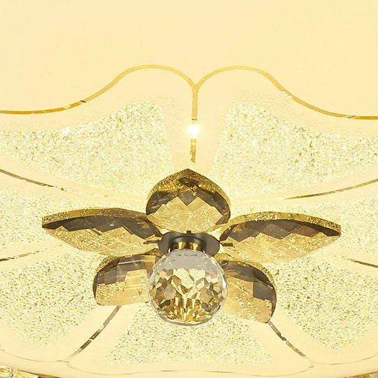 Black Luxury Crystal Bedroom Ceiling Lamp