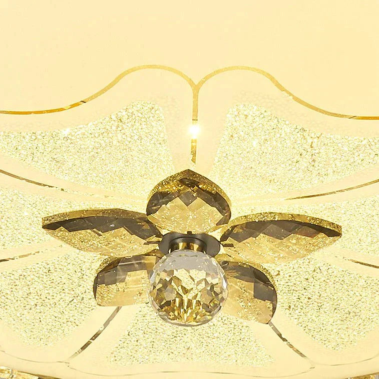 Black Luxury Crystal Bedroom Ceiling Lamp