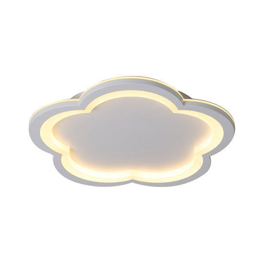 Simplicity LED Ceiling Light Fixture with Acrylic Diffuser- Flower Metal Flush Light in White/Warm Light, 10"/14.5"/19"/23.5" Wide