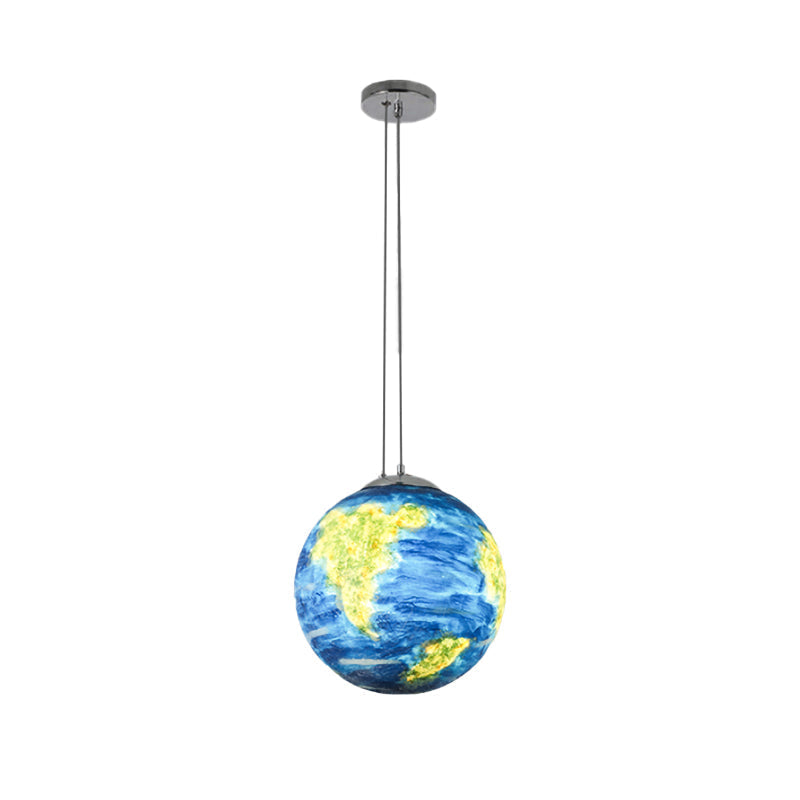 Adjustable Modern Globe Pendant Light With Chrome Ball Shade For Bedroom Ceiling Fixture