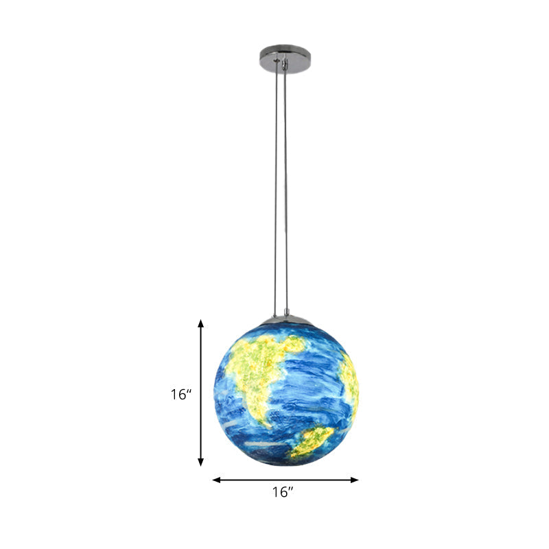 Adjustable Modern Globe Pendant Light With Chrome Ball Shade For Bedroom Ceiling Fixture