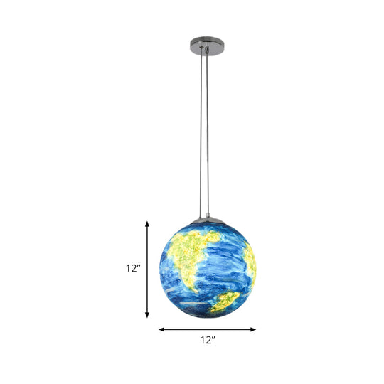 Adjustable Modern Globe Pendant Light With Chrome Ball Shade For Bedroom Ceiling Fixture