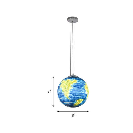 Adjustable Modern Globe Pendant Light With Chrome Ball Shade For Bedroom Ceiling Fixture