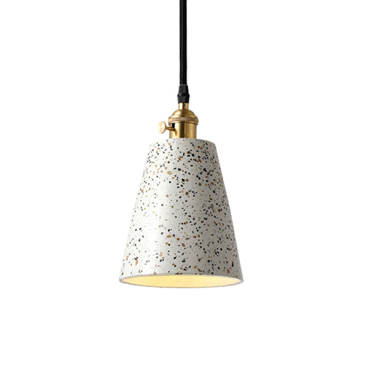 Alfa - Nordic Cone Pendant Lighting in Nordic Style Cement 1 Light Black/Grey/White Hanging Light