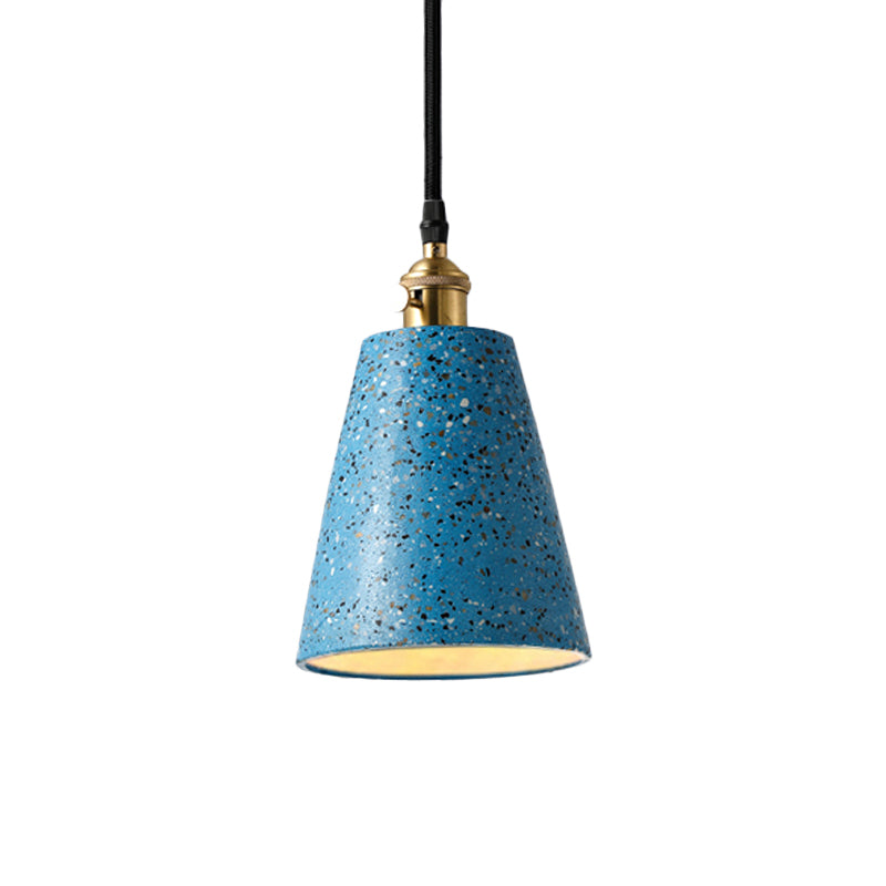 Alfa - Nordic Cone Pendant Lighting in Nordic Style Cement 1 Light Black/Grey/White Hanging Light