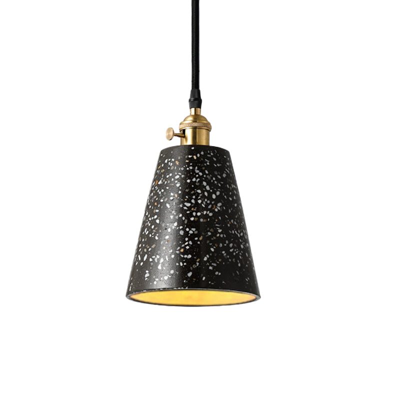 Alfa - Nordic Cone Pendant Lighting in Nordic Style Cement 1 Light Black/Grey/White Hanging Light