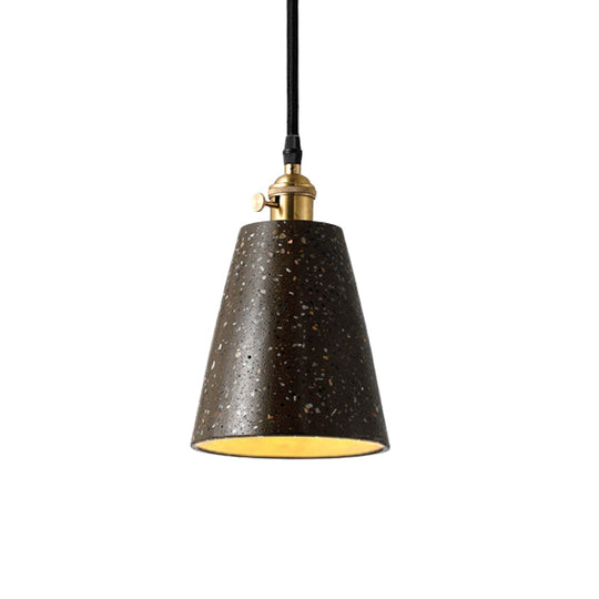 Alfa - Nordic Cone Pendant Lighting in Nordic Style Cement 1 Light Black/Grey/White Hanging Light