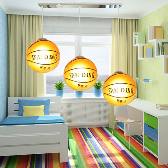 Modern 3-Light Chrome Ceiling Hanging Lamps For Bedroom Boys Room