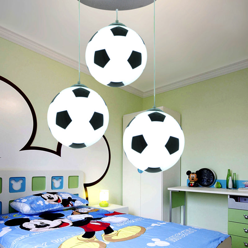 Modern 3-Light Chrome Ceiling Hanging Lamps For Bedroom Boys Room