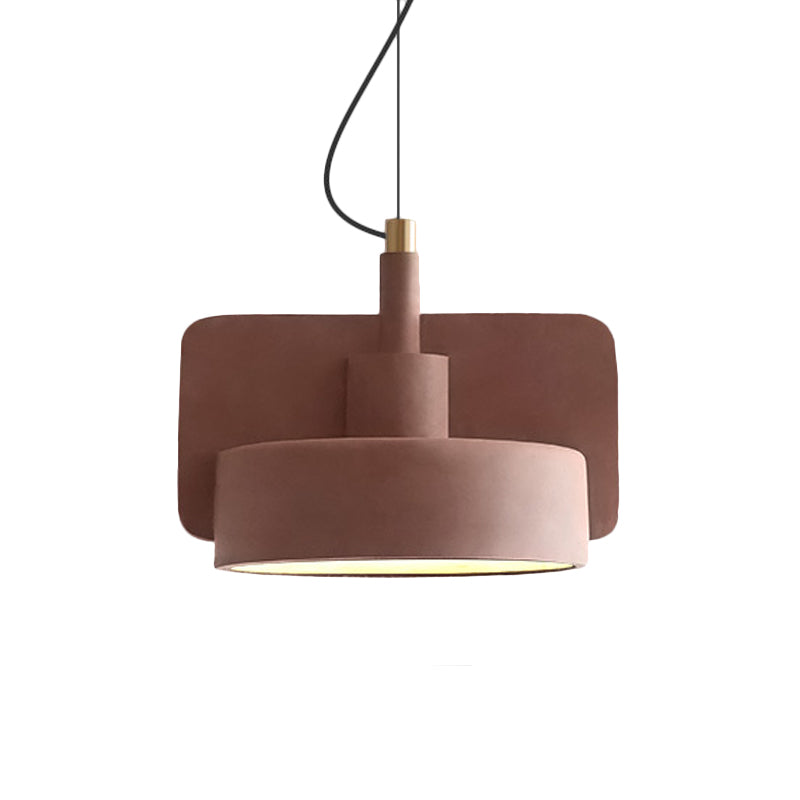 Geometric Industrial Cement Pendant Light - Grey/Beige/Pink, 1-Light, 6"/8"/9"W