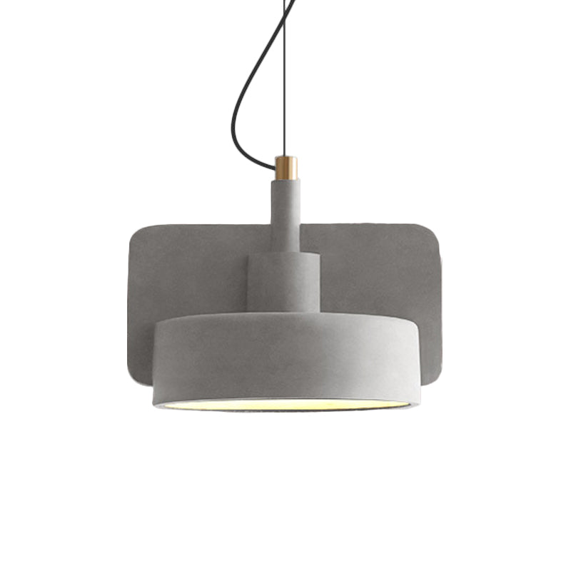 Geometric Industrial Cement Pendant Light - Grey/Beige/Pink, 1-Light, 6"/8"/9"W