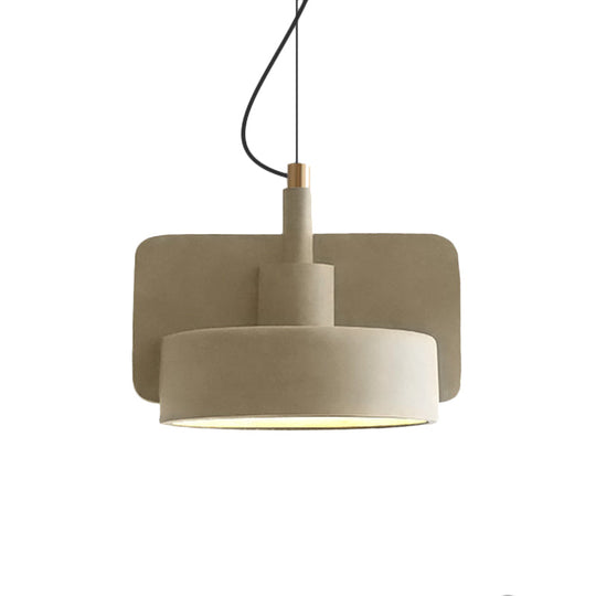 Geometric Cement Pendant Light - Industrial Style Grey/Beige/Pink 6/8/9W