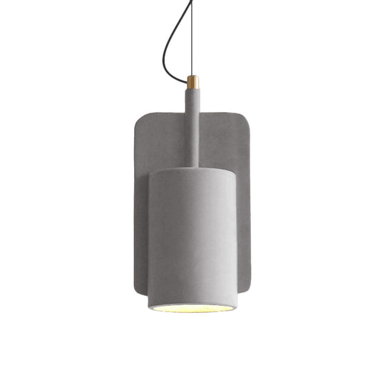 Geometric Cement Pendant Light - Industrial Style Grey/Beige/Pink 6/8/9W