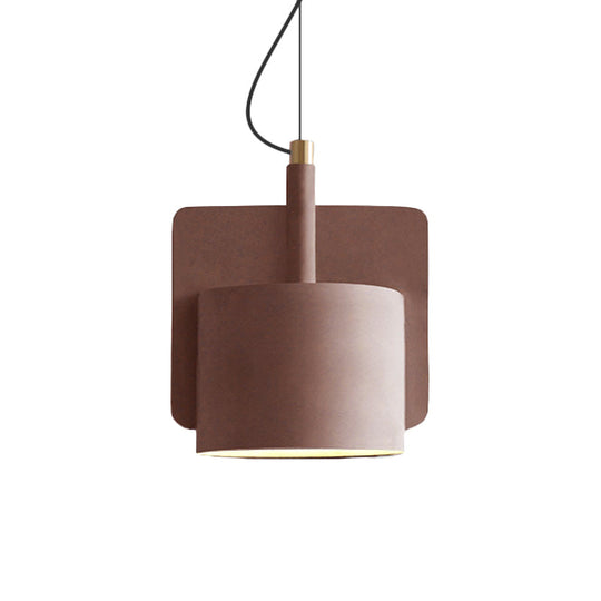 Geometric Cement Pendant Light - Industrial Style Grey/Beige/Pink 6/8/9W