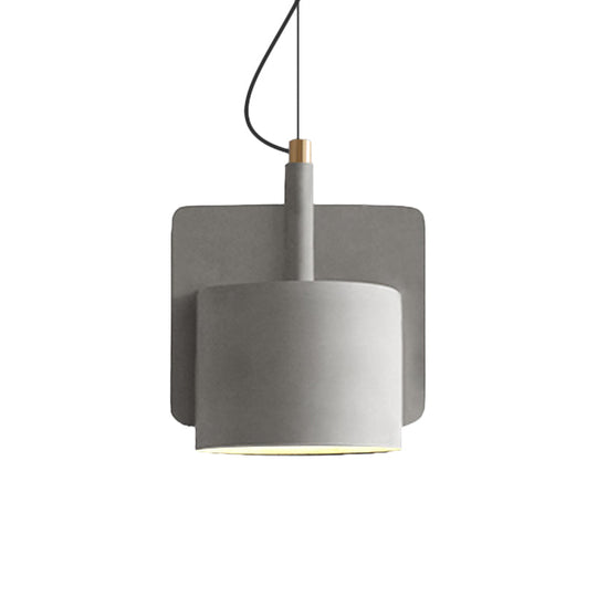 Geometric Industrial Cement Pendant Light - Grey/Beige/Pink, 1-Light, 6"/8"/9"W