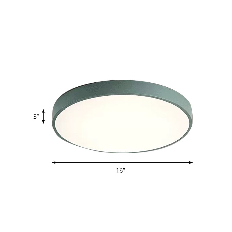 Modern Kids Bedroom Ceiling Light: Acrylic Round Flush Mount