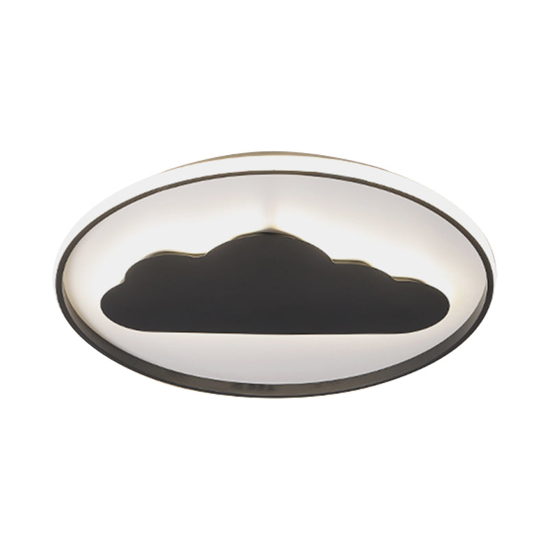 Black Acrylic LED Cloud Ceiling Light for Modern Bedroom