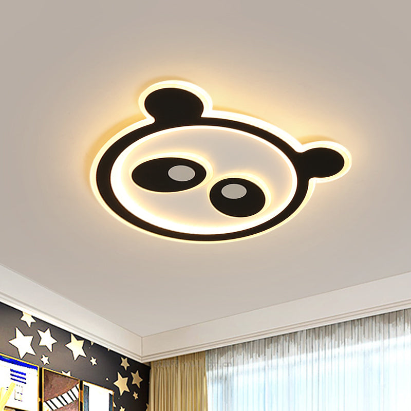 Panda LED Acrylic Cartoon Ceiling Light for Kids Bedroom in Warm/White