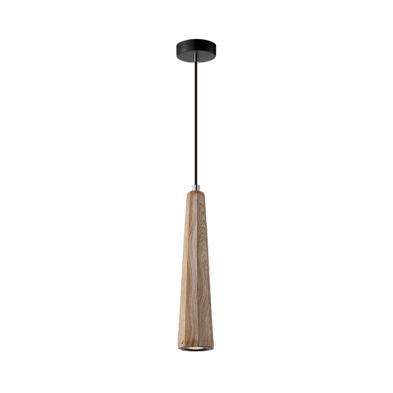 Alshain - Nordic 1 Light Pendant Lighting With Concrete Shade Black/Grey/Brown Tapered Hanging